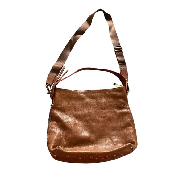 Fossil Brown Leather Satchel Bag - Picture 2 of 9